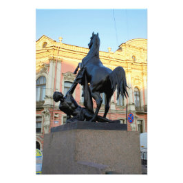 De Anichkov-brug in Sint-Petersburg Foto Afdruk
