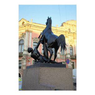 De Anichkov-brug in Sint-Petersburg Foto Afdruk