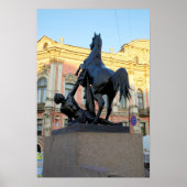 De Anichkov-brug in Sint-Petersburg Poster (Voorkant)