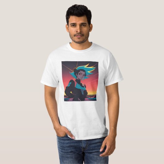 De anime karakter kijkt naar je met oordeel... t-shirt (Voorkant volledig)