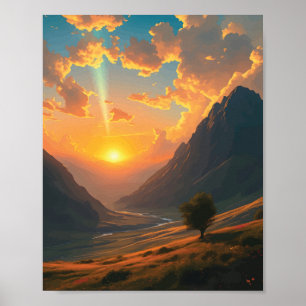De anime-stijl van Golden Hour Poster