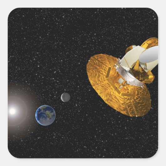 De anisotroop van de Wilkinson-microgolf Vierkante Sticker (Voorkant)