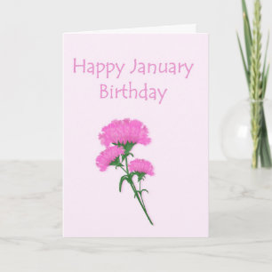De Anjers van de Verjaardag van januari Kaart