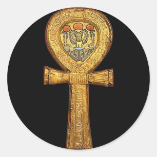 De Ankh.. Achtend Egyptisch symbool voor het leven Ronde Sticker