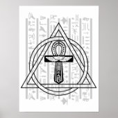 De Ankh - Egyptische Hieroglyphs Poster (Voorkant)