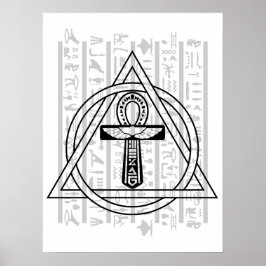 De Ankh - Egyptische Hieroglyphs Poster
