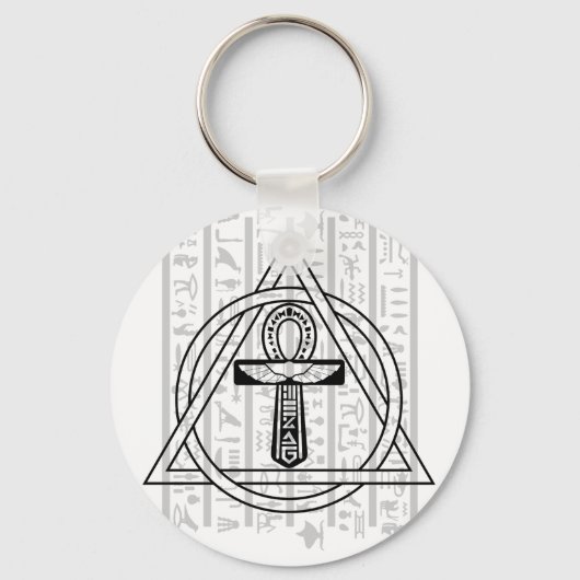De Ankh - Egyptische Hieroglyphs Sleutelhanger (Voorkant)