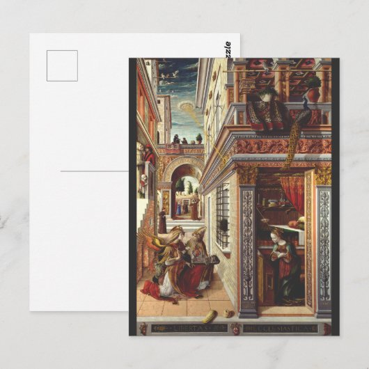 De Annunciatie, met Sint Emidius Briefkaart (Voorkant / Achterkant)