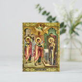 De annunciatie Orthodoxe christelijke icoon Briefkaart (Staand voorkant)
