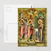 De annunciatie Orthodoxe christelijke icoon Briefkaart (Voorkant / Achterkant)