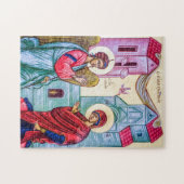De annunciatie Orthodoxe Christelijke Icoon Legpuzzel (Horizontaal)