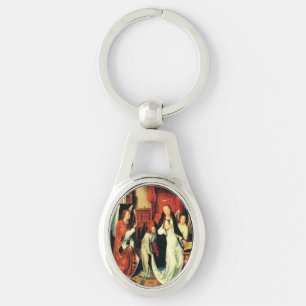 De annunciatie van de Maagd Maria door Hans Memlin Sleutelhanger