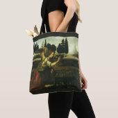 De annunciatie van Leonardo da Vinci Tote Bag (Dichtbij)