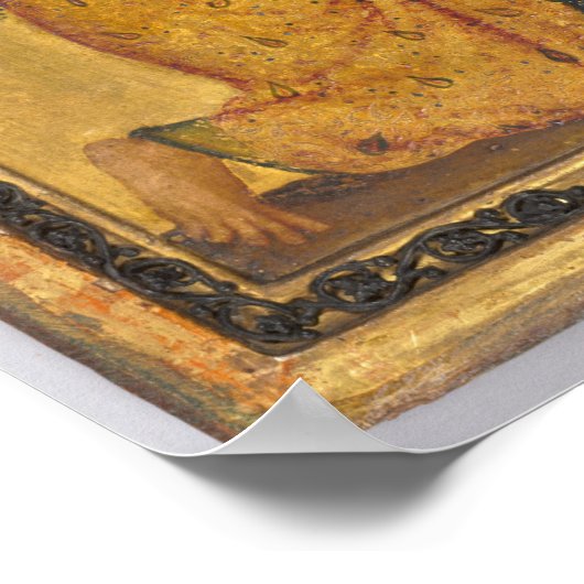 De Annunciation tempera en olieverf op hout Poster (Hoek)