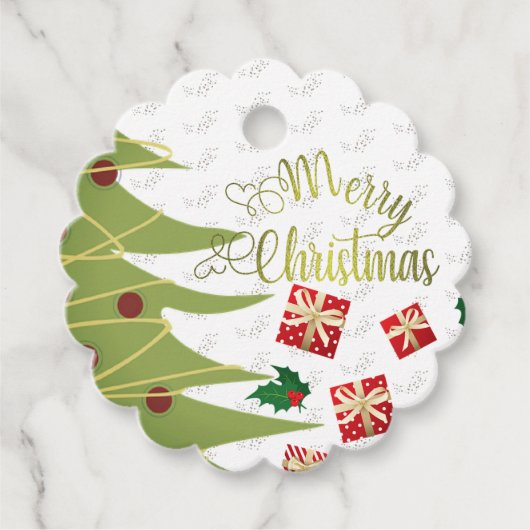 de año nuevo con regalos bedankjes labels (Voorkant)