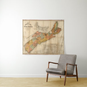 De anorganische kaart van de kerk van Nova Scotia Wandkleed