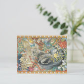  De ansichtkaart van de Kat van Kerstmis Briefkaart (Staand voorkant)