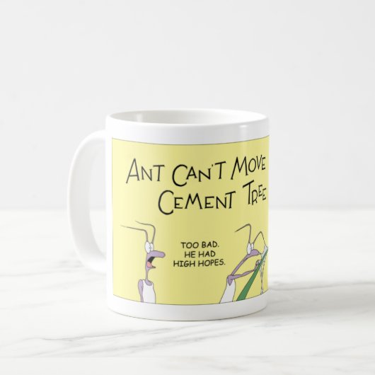 De Ant en de rubberboom Koffiemok (Voorkant links)