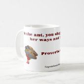 De ant Proverbs 6:6 Koffiemok (Voorkant links)