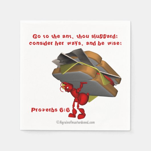 De ant Proverbs 6:6 Servet (Voorkant)