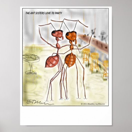 De Ant Sisters... werken hard feest. Poster (Voorkant)