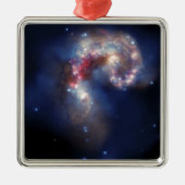 De Antennae Galaxies Metalen Ornament (Voorkant)
