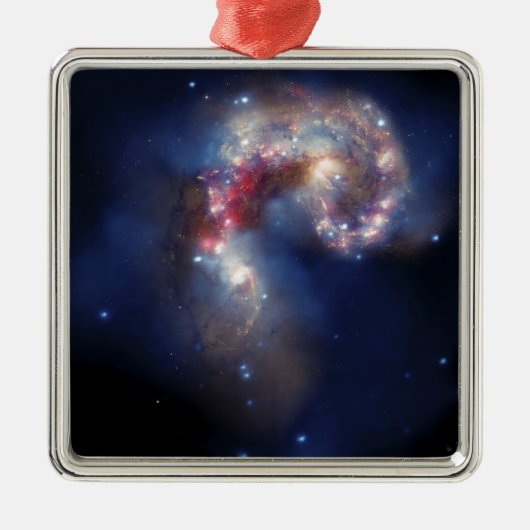 De Antennae Galaxies Metalen Ornament (Voorkant)