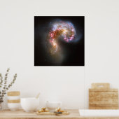 De Antennae Galaxies-NGC 4038-4039 Poster (Keuken)