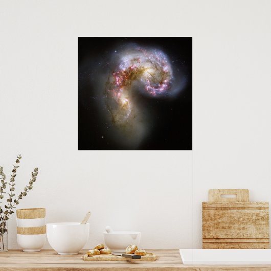 De Antennae Galaxies-NGC 4038-4039 Poster (Keuken)