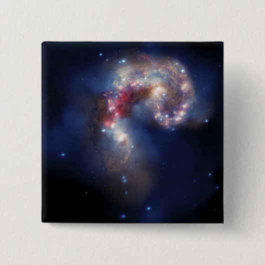 De Antennae Galaxies Vierkante Button 5,1 Cm (Voorkant)