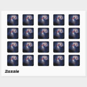 De Antennae Galaxies Vierkante Sticker (Vel)