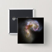 De Antennaese sterrenstelsels Vierkante Button 5,1 Cm (Voorkant /achterkant)