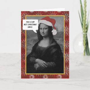 De Anti Kerstkaart van Mona Lisa Christmas Smile Feestdagen Kaart