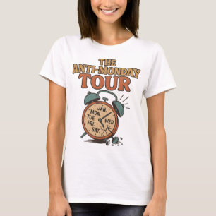 De anti-maandag tour data - Retro kalender T-shirt
