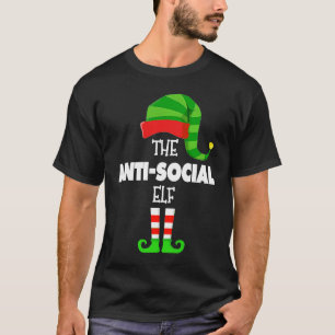 De ANTI SOCIAL ELF Groep Matching Familie Kerstmis T-shirt