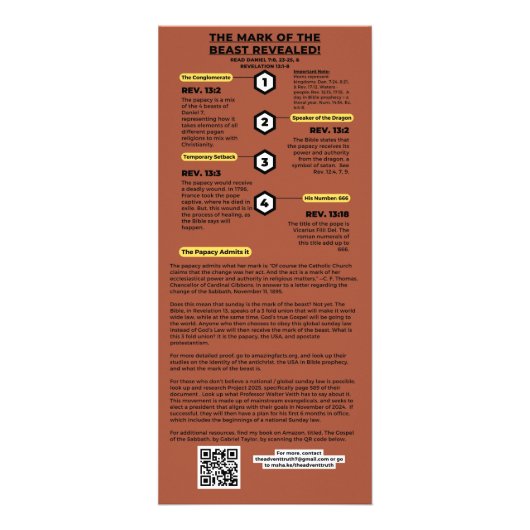 De Antichrist & Mark van het Beest Reclamekaart (Achterkant)