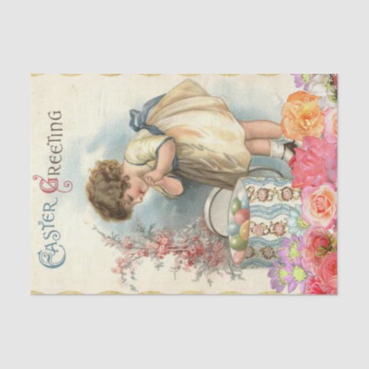 De anticipatie op paaseieren tissuepapier (Voorkant)