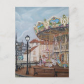 De Antiek carrousel in Honfleur, Normandië, Frankr Briefkaart (Voorkant)
