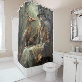 🎩 De Antiek Hater – Surrealistische Portretten Douchegordijn (In situ)