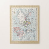 De Antiek kaart van de Wereldkolonies van 1908 Legpuzzel (Verticaal)