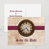 De Antiek Klok van Fuchsia sparen het Briefkaart v (Voorkant / Achterkant)