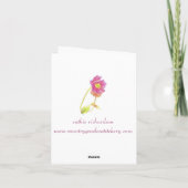 De antiek Stoel die van de Bloem Lege Notecard Kaart (Achterkant)