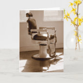 De antiek Stoel van de Kapper Kaart (Gele Bloem)