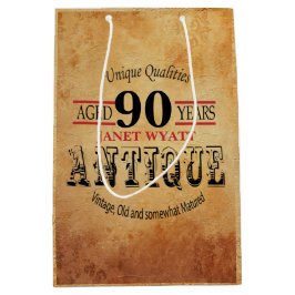 De antiek Verjaardag van de Mijlpaal negentigste Medium Cadeauzakje