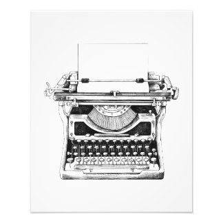 De Antieke Schrijfmachine Foto Afdruk