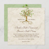 De antieke wervelboomwortels het huwelijk kaart (Voorkant / Achterkant)