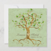 De antieke wervelboomwortels het huwelijk kaart (Achterkant)