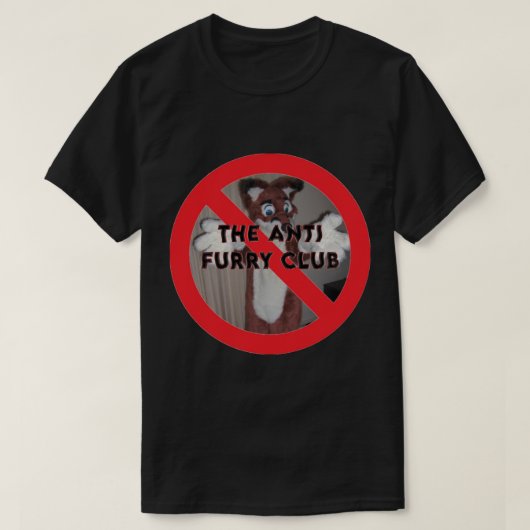 De antifurry clubmeme is een grappige meststof t-shirt (Design voorkant)