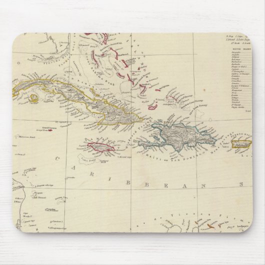 De Antillen of de West-Indische eilanden Muismat (Voorkant)