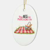 De ants gaan marcheren keramisch ornament (Links)